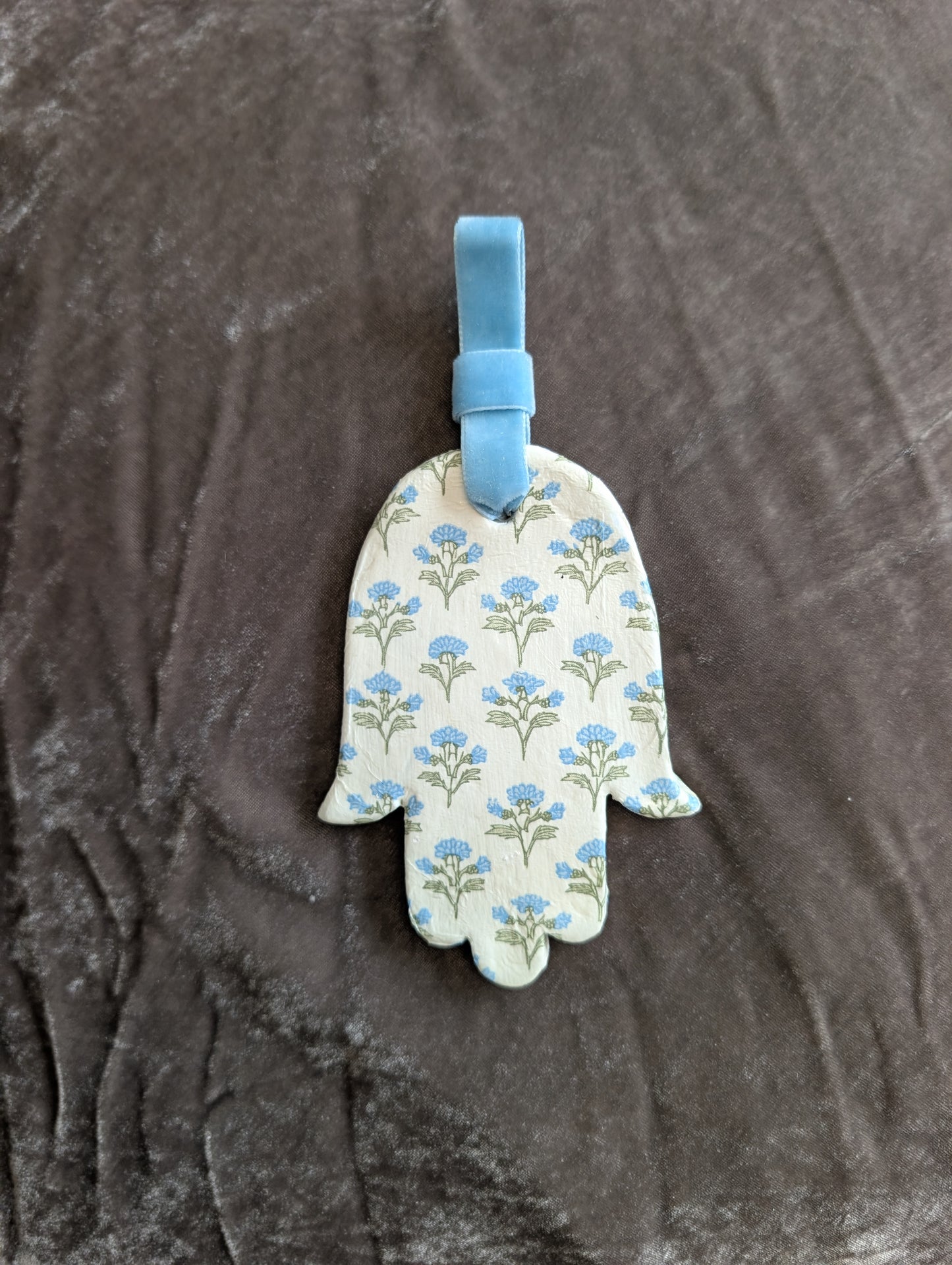 Hamsa wall art in French Country Floral print