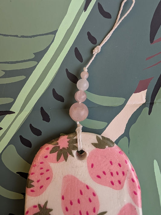 Hamsa wall art in strawberry print