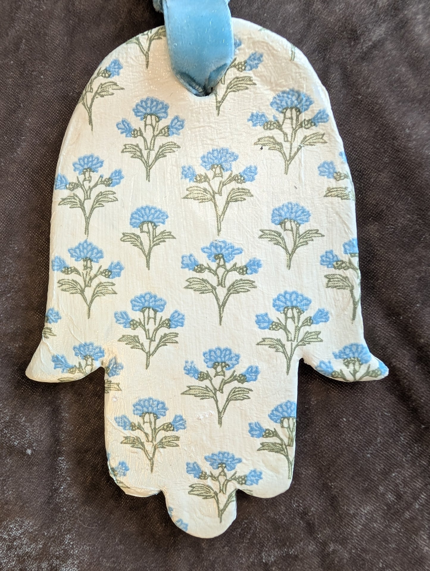Hamsa wall art in French Country Floral print