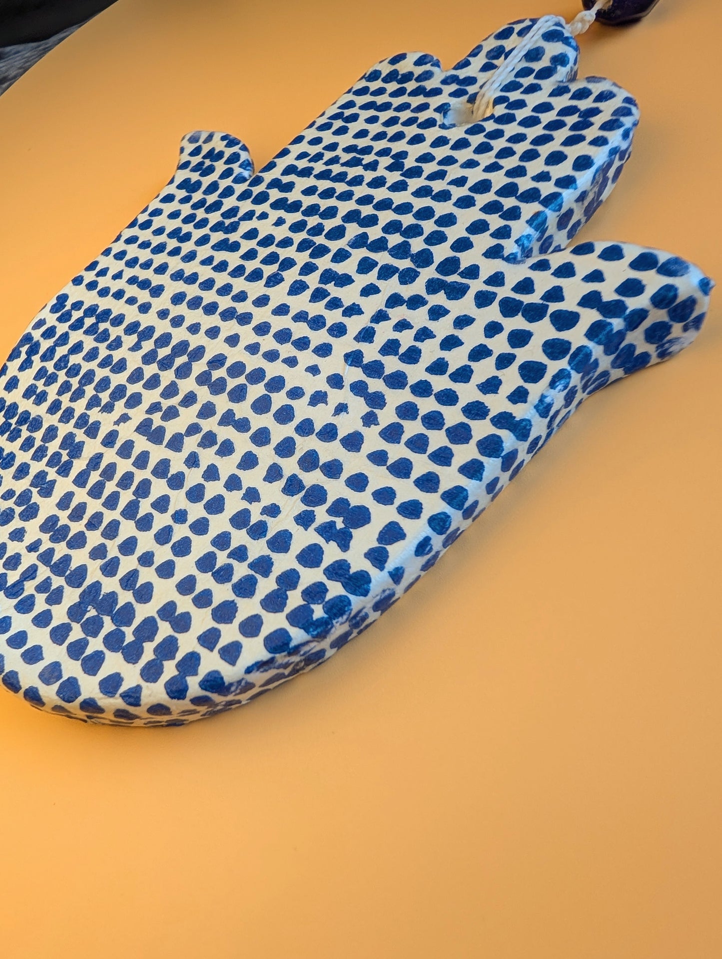 Hamsa wall art in Marimekko print
